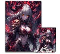 Evil Demon Anime Girl Pc Adults Jigsaw Puzzle Impossible Jigsaw Puzzles for Adults Colorful Home Decor Interactive Family Game 1000 PCS(38x26cm)