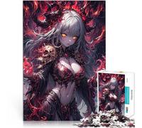 Evil Demon Anime GirlJigsaw Puzzles for teenagers 1000 Piece Difficult and Challenge for is ideal as a gift for the whole family 38x26cm