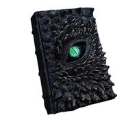 Evil Demons Eye Spell Figurine Halloween Sculpture One-Eyed Dragon 3d Resin Bookends Art Book Of The Damned Prop Creepy Spooky Scary Collectible Model For Party Table Bookshelf Fireplace