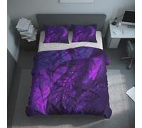 Evil Dragon Double Duvet Cover, Purple Dragon Bedding Set 3 Piece Soft Microfiber Quilt Cover Reversible Duvet Cover Sets with 2 Pillows Zipper Closure K&23