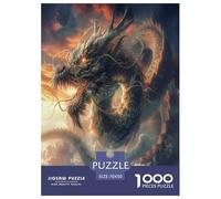 Evil Dragon Jigsaw Puzzles Puzzle for Adults Kids. 1000 Pieces Whimsical Challenge Toy Educational Games Home Decoration for Educational Games Gifts 70x50cm/1000pcs