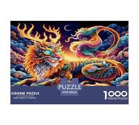 Evil Dragon Jigsaw Puzzles Puzzles for Adults Kids. 1000 Pieces Impossible Challenge Toy Educational Games Home Decoration for Adults& Kids Age 14 Years Up 38x26cm/1000pcs