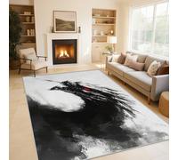 Evil Dragon Rugs Living Room Dark Dragon Area Rugs for Bedroom 140 x 200, Printed Anti Slip Washable Short Pile Carpet for Kitchen Home Decor C-N2