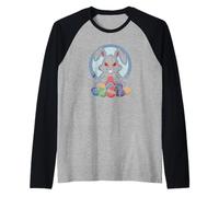 Evil Easter Bunny Scary Horror Rabbit Red Eyes Monster Raglan Baseball Tee