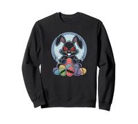 Evil Easter Bunny Scary Horror Rabbit Red Eyes Monster Sweatshirt