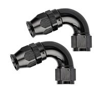 EVIL ENERGY 10AN 120 Degree PTFE One Piece Full Flow End Hose Fitting Aluminum Black 2PCS