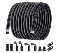 EVIL ENERGY 12AN Fuel Line Kit, 12AN Hose Braided Fuel Line Hose Fitting Kit CPE Fuel Hose 10FT