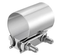 EVIL ENERGY 2.25 Inch 2 1/4 Butt Joint Exhaust Band Clamp Sleeve Stainless Steel 2pcs