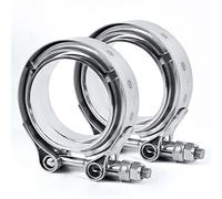 Evil Energy 2.5 Inch V Band Clamp with Flange Male Female Stainless Steel 2Pcs
