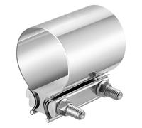 EVIL ENERGY 2.75 Inch Exhaust Clamp,2 3/4" Butt Joint Band Clamp Sleeve Coupler Stainless Steel for Pipes,Mufflers,Catalytic Converters 1PCS