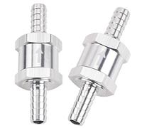 EVIL ENERGY 5/32" Fuel Check Valve One Way Inline Non Return Diesel Gasoline Silver(4mm OD,2PCS)