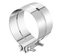 EVIL ENERGY 5'' Exhaust Clamp,Lap Joint Band Clamp Stainless Steel for Pipes,Mufflers,Catalytic Converters (1PCS, 5 inch)