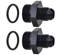 Evil Energy 6AN Flare to 8AN ORB Male Adapter Fitting Aluminum Alloy Black 2Pcs
