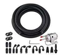 EVIL ENERGY 6AN Fuel Line Kit with LS Swap Fuel Filter Regulator 58PSI 6AN CPE Hose Braided Fuel Line Fitting Kit 20FT