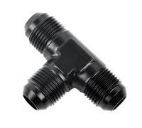 Evil Energy 8AN Male Flare Tee Fitting Adapter T Union Fuel Hose Aluminum Black