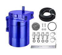 EVIL ENERGY Oil Catch Can, Universal Baffled Catch Can Kit with NBR Fuel Hose, 300ml Aluminum Air Oil Separator Tank for PCV System Blue