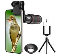 Evil Eye 18X Telephoto Lens- BAK4 Prism, FMC Coating, Ultral Light Design, Dual Mode with Tripod, Compatible with iPhone 12-17 Series & Android，Suitable for Travel, Wildlife Observation & Sports Event