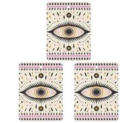 Evil Eye 3Pcs Car Air Fresheners Hanging Long Lasting Scents Auto Fresheners Aromatherapy Tablets Rearview Mirror Interior Accessories