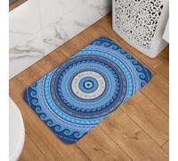 Evil Eye Blue Greek Matiasma Door Mat Anti Mould Barrier Mat Low Profile Bathmat For Living Room Patios Shoes Scraper 40X60Cm