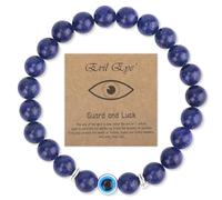 Evil Eye Bracelet, Lucky Evil Eye Devil's Eye Beaded Bracelet for Protection Blessing Guard Perfect Birthday Anniversary Valentine's Amulet Handmade Jewelry Gifts for Women and Men(Dark Blue)