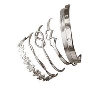 Evil Eye Bracelet Set, Creative Peach Geometric Bracelet, 4-Piece Set, Anxiety Bracelet for Fidget, A, Aluminium alloy, No Gemstone