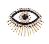 Evil Eye Brooch Crystal Pearl Evil Eyes Lapel Pin for Women Shawl Scarf Buckle Jewelry, Crystal, crystal
