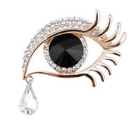 Evil Eye Brooch Crystal Pearl Evil Eyes Lapel Pin for Women Shawl Scarf Buckle Jewelry, Crystal, crystal