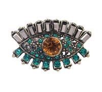 Evil Eye Brooch Crystal Pearl Evil Eyes Lapel Pin for Women Shawl Scarf Buckle Jewelry, Crystal, crystal