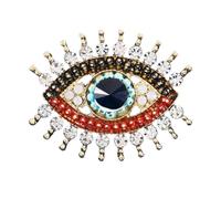 Evil Eye Brooch Crystal Pearl Evil Eyes Lapel Pin for Women Shawl Scarf Buckle Jewelry, Crystal, crystal
