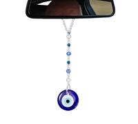 Evil Eye Car Accessories - Evil Blue Eye Rear View Mirror Decorative Ornament - Luminous Rear View Mirror Magic Eage Eye Car Charm Window Attachment for Balcony, Car