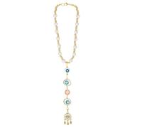 Evil Eye Car Hanging Ornament Evil Eye Keychain Charm Beaded Decor Sun Catcher Pendent Decoration for Window Home Door Frame Balcony