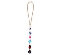 Evil Eye Car Hanging Ornament, Good Lucky Days Car Charm Rear View Mirror Car Hanging Accessories Boho Beaded Lanyard Pendent Decoration for Window Car Home Door Frame Balcony