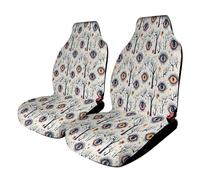 Evil Eye Car Seat Covers Universal Auto Front Seats Protector Fits SUV Sedan Truck Automotive Set of 2