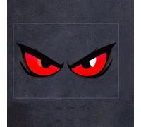 Evil Eye Car Stickers Waterproof PVC Decals Red(Red)