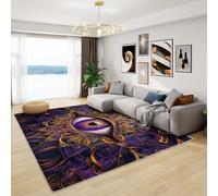 Evil Eye Decor - Evil Eye Rug, Mandala Floral Rugs for Living Room Bedroom, Washable Non Slip Soft Large Carpet, Patterned Area Rugs & Home Decor 140x200 cm