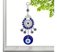 Evil Eye Decor for Home - Rhinestone Protection Good Luck Charm,Home Protection Blue Evil Eye Charm - for Entrance Door Window Tree Holiday Housewarming Birthday New Year