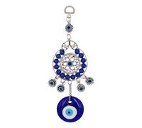 Evil Eye Decor - Zinc Alloy, Rhinestone, Glass | Rhinestone Protection Good Luck Charm | Turkish Evil Eye Charm Wall Decorations | For Office Car Living Room Bedroom Entrance Door Window Tree