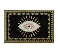 Evil eye Door Mat Greek Mati Mataki Evil Turkish Eye Housewarming Gift Idea Welcome Non-Slip Mats Funny Doormat Bathroom Kitchen Front Porch Rugs Entrance 16 * 24in/40 * 60cm