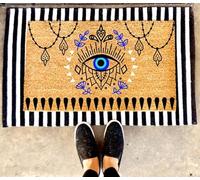Evil Eye Doormat | Positive Energy | Gift Idea | Good Vibes | 18X30 Inch