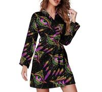 Evil Eye Dream-catcher Women's Robes Soft Pajamas Loungewear V-Neck Dressing Gowns Robe for Wedding Party M