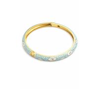 Evil Eye Enamel Bracelet for Women | Front Openable Gold-Plated Bangle | Ideal for Wrist Size 2-4 to 2-8 | Protective Charm Fashion Jewelry | Gift for Her |