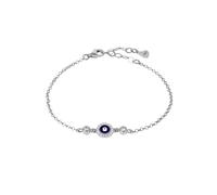 Evil Eye Enamel Dark Blue Bracelet Silver Latelita White One Size
