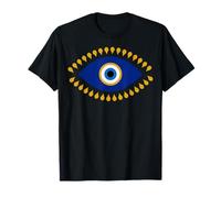 Evil Eye in Blue Golden Nazar Protection as Radiant Boho T-Shirt