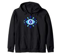 Evil Eye is Boho Spiritual, a Nazar Amulet Protection Zip Hoodie