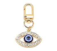 Evil Eye Keychain Car Key Ring Bag Purse Good Luck Amulet protection Charm Keychain for Women Men, C, Medium