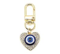 Evil Eye Keychain Car Key Ring Bag Purse Good Luck Amulet protection Charm Keychain for Women Men, H, Medium