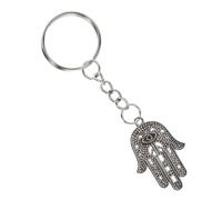 Evil Eye Keyring Hand Turkish Hamsa Protection Good Luck Keychain Gift Fatima Safety Accessory Power Strength Pendant Charm Keys Chain Key Ring
