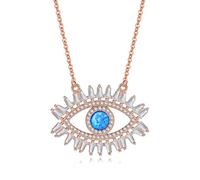 Evil Eye Lucky 925 Sterling Silver Necklaces For Woman With Crystal Cubic Zirconia Blue Eye Cz Necklace Turkish Jewelry