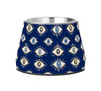 Evil Eye Magic Blue Bowl for Dogs Elevated Stainless Steel Metal Pets Bowls for Small Pet Slow Down Eating