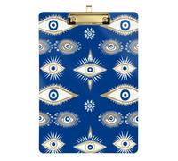 Evil Eye Magic Blue Organizer clipboard Transparent for Classroom Supplies for Teachers high School Size 9 x 12